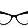 Aretha Black -Polette Eyeglasses Sales aretha black front view