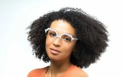 Candice Blue -Polette Eyeglasses Sales candice blue polette glasses model view 01 crop