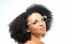 Candice Blue -Polette Eyeglasses Sales candice blue polette glasses model view 02 crop