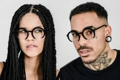 Sadi Black -Polette Eyeglasses Sales sadi black siam model view 1 2.jpg merged